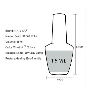 NAILCO 15 ml Nude Farver-Serie LED-Gel Neglelak Vernis Kit UV Negle Gellak DIY 2021Autumn Vinter Nail Art Manicure Design Sæt 158049