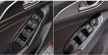 For Mazda 3 Axela M3 2017 2018 2019 Bil Tilbehør Armlæn Dørhåndtag Vindue Lift-Knappen-Knappen Panel Frame Decal Dække Trim