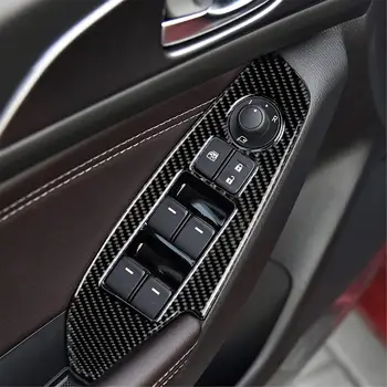 For Mazda 3 Axela M3 2017 2018 2019 Bil Tilbehør Armlæn Dørhåndtag Vindue Lift-Knappen-Knappen Panel Frame Decal Dække Trim