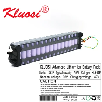 KLUOSI 36V 7.5 Ah 8Ah 10S3P Lithium Batteri Pack til Xiaomi Mijia M365 Scooter med Kommunikation Stik Passer med Originale 158333
