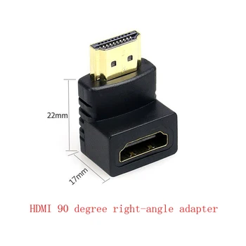 HDMI-kompatibel 90 grader højre vinkel adapter HDMI 270 graders HDMI mandlige og kvindelige HDMI-albue-stik 158430