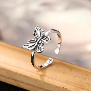 Luksus Mærke Kreative Boho Butterfly Ringe Til Kvinder, Justerbar Størrelse Ring Mode Charme Smykker Engros 2021