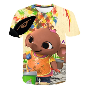 Anime Kanin, Bing Baby Toppe 4-14 Børn Tøj Sommeren kortærmet T-Shirt Sød Trykt Piger Shirt Kids Tee Drenge T-shirts 158531