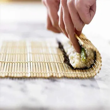Bambus System Sushi Måtten Non-stick Rullende Sushi Rulle Hånd Kaffefaciliteter Sushi Værktøjer Onigiri Ris Ruller Bambus Madlavning Tilbehør