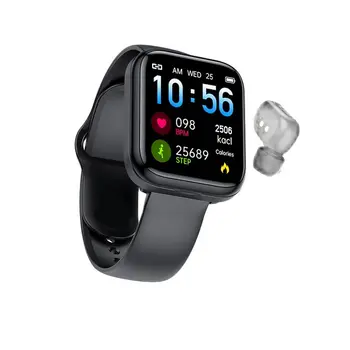 Smart Ur X5 TWS Bluetooth-Headset, Trådløse Hovedtelefoner To i en 1.54 tommer Opkald, Musik, Sport Band Smartwatch Til Android, IOS
