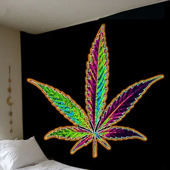Nye 3D-Print Maple Leaf Væggen Hænger Tapetet Soveværelse Indretning hjems Indretning Vægtæpper Hippie Dekoration til Soveværelse Tapiz Forhold