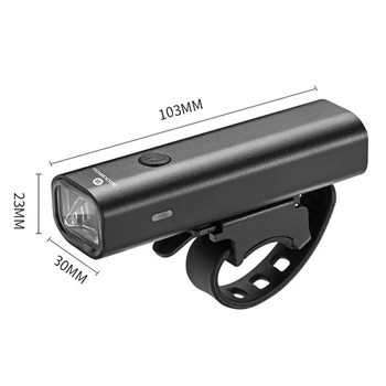 ROCKBROS Cykel Lys Regntæt USB-Genopladelige LED-MTB Foran Lampen Forlygte Aluminium Ultralet Cykel Lys Lommelygte 159105