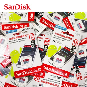 SanDisk Hukommelseskort A1 256GB 128GB 64GB 16GB 32GB U3 Micro sd-kort Class10 UHS-3 flash-kort, Microsd-TF/SD-Kort med UHS-1 159648