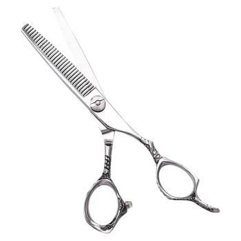 6 Tommer Salon Professional Hair Skærende Værktøjer Udtynding Trimning Frisør Sakse Saks Frisør Saks Sæt