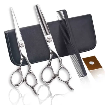 6 Tommer Salon Professional Hair Skærende Værktøjer Udtynding Trimning Frisør Sakse Saks Frisør Saks Sæt