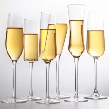 2stk Skænket Champagne Glas Blyfri Krystal Glas Vin Kop Sød Vin Glas Mousserende Vin Glas Bar Bryllup Familie Drink Glas 160552
