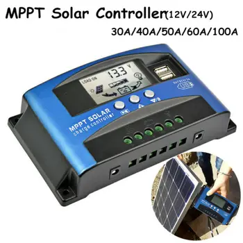 MPPT/PWM Solar Panel Regulator laderegulator Auto Fokus Tracking 30-100 A 12V/24V 161167