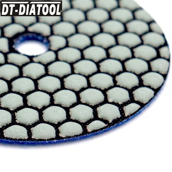 DT-DIATOOL 8pieces Tørt Diamant Harpiks Bond slibeskive Til Granit Marmor Sten Fleksibel Polering Dia 4