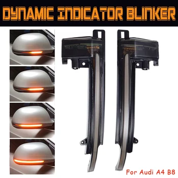 2 Stykker for Audi A4 A5 S5 B8.5 RS5 B8 Dynamisk Rul LED-blinklys Lys Sekventiel bakspejlet Indikator Blinker Lys 161636
