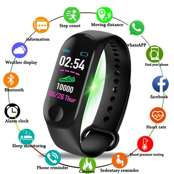 Sport M4 Pro Smart Ur Smart Band til Kvinder, Mænd Blood Pressure Monitor Smart Armbånd Smartwatch Armbånd M4Pro Armbånd