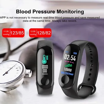 Sport M4 Pro Smart Ur Smart Band til Kvinder, Mænd Blood Pressure Monitor Smart Armbånd Smartwatch Armbånd M4Pro Armbånd
