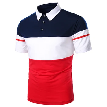 Mænd Polo Mænd Shirt Short Sleeve Polo Shirts Med Kontrast Farve Polo Nyt Tøj Sommeren Streetwear Casual Fashion Mænd Toppe 162780