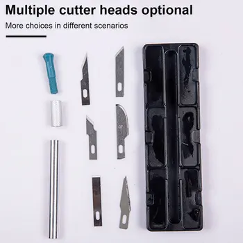 6 Knive Håndværk, Kunst, Non-slip Metal Skalpel Kniv Cutter Gravering DIY Håndværk Hobby Skulptur PCB Reparation Kniv