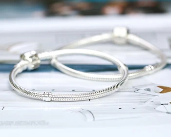 Oprindelige Design 925 Sterling Sølv Armbånd Passer Berømte Pan Mærke Perler Charms Armbånd DIY Smykker at Gøre Gave Til Kvinder forlovede 1634