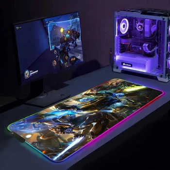 StarCraft RGB Musen Pad Gaming Tilbehør Computer Stor Musemåtte Baggrundsbelyst XL LED Gamer Mause Tæppe 900x400 Bruser Måtte Til CS GO 163884