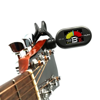 FT-11 Clip-on Tuner til Guitar, Bas, Violin, Ukulele, Guitar Tuning Instrument
