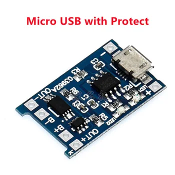 Type-c/Micro/Mini-USB 5V 1A 18650 TP4056 Lithium Batteri Oplader Modul Opladning Bord Med Beskyttelse 16404