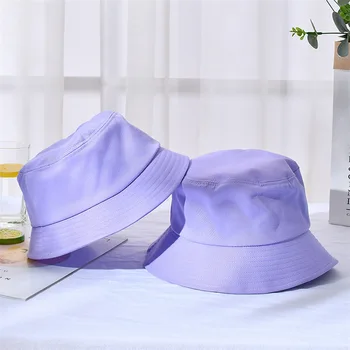 Unisex Bomuld Hat Hat Damer Sommer, Sol Beskyttelse Hip Hop Solid Farve Sun Hat Hat Udendørs UV-Beskyttelse Fiskeren Hat til Stranden Hat 164237