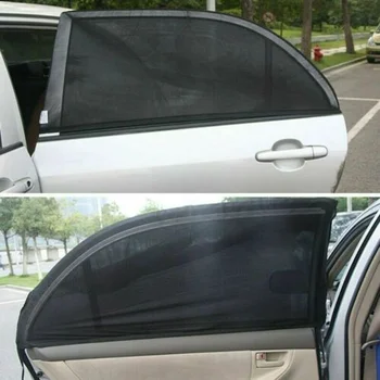 2stk Bil Foran Bageste siderude Parasol UV-Beskyttelse Gardin Anti-myggenet Bil Sol Skygge Side Vindue Parasol Dække 164327
