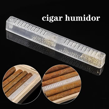 1 stk Gennemsigtig Cigar Bar Luftfugter Humidor Rør Fugt Strip Rejse opbevaringsboks Gadget Cigar Tilbehør 165113