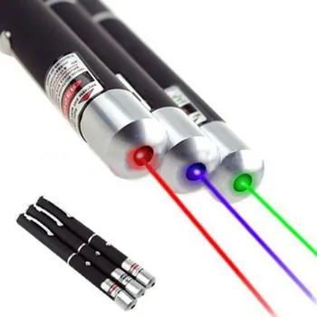 3 Farve Pet Cat Toy LED-Pointer lys Pen Sæt Med Lyse Enkelt-punkt Stråle Killing / Kat Teaser Uddannelse Interaktive LED Laser Legetøj 16513