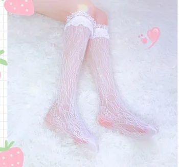 Japansk sød lolita sokker blonder hule jk uniform gothic lolita sokker kawaii pige loli cos