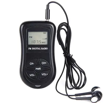 LCD-Skærm Personlige Mini Digital FM Radio med Hovedtelefoner Bærbare Digitale FM-Radio løbende bruges til 50 - 60 timer