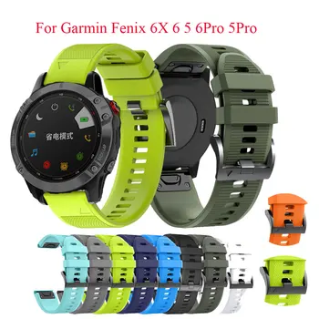 26/22MM Silikone Quick Release Urrem Strop til Garmin Fenix 6X 6 6 Pro smartwatch Easyfit Håndled Band Rem Fenix 5X 5 5XPlus 165469
