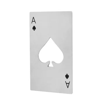 Stilfuld 1stk Poker Spillekort Ace of Spades Baren Af Sodavand, Øl Flaske Cap Åbner Gave 165878