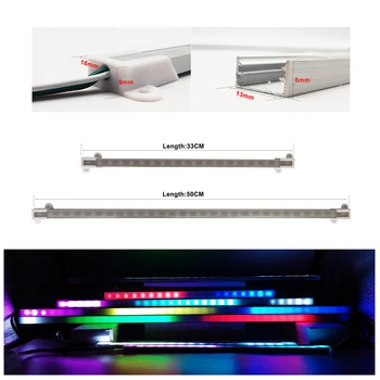 Dc 5 v 50/33cm LED Aluminium Stive Bar Kabinet Lys WS2812 Smart IC U-Profil Led Hårdt Strip Kanal Hjem Dekoration Belysning