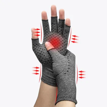 Gigt Handsker Mænd Kvinder Reumatoid Kompression Hånd i Handske til Osteoarthrit guantes ciclismo перчатки без пальцев #A35