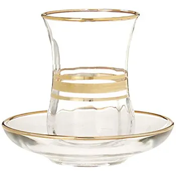 Tyrkisk Sort te kop 101mL-200mL Importeret blyfrit Glas te kop med Underkop, Kop Kaffe Custom Design GRATIS FRAGT 166602