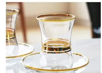 Tyrkisk Sort te kop 101mL-200mL Importeret blyfrit Glas te kop med Underkop, Kop Kaffe Custom Design GRATIS FRAGT