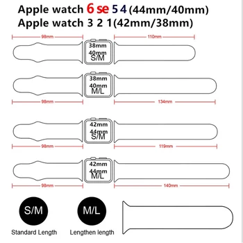 Ny Sport Silikone Rem Til Apple Ur Band 42mm 38mm Urrem Armbånd Håndled For Apple Ur Band 40mm 44mm Serie 6 5 4 SE 166617