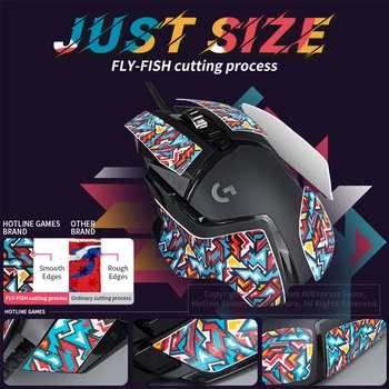 Hotline Spil Mus Grip Tape til Logitech G203,G305,G102,G304,G Pro Gaming Mouse Anti-slip Tape [Color-Ice Peak] 16672