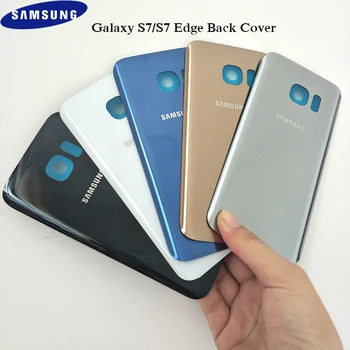 Officielle Originale Batteri Back Cover Samsung Galaxy S7 / S7 kant Døren Bag Boliger Udskiftning Beskyttelse Tilfældet med Logo 166736