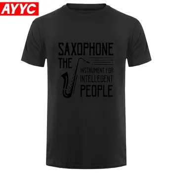 Saxofon T-Shirt Herre Musiker Jazz Spillere Elskere Gave Til Stede Idé Mode Korte Ærmer Bomuld, T-Shirt, Toppe Camisetas 167