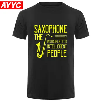 Saxofon T-Shirt Herre Musiker Jazz Spillere Elskere Gave Til Stede Idé Mode Korte Ærmer Bomuld, T-Shirt, Toppe Camisetas