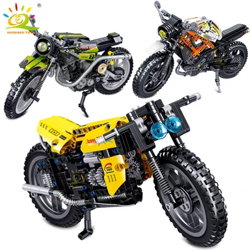 HUIQIBAO Motorcykel Tekniske Model byggesten City Hastighed Champions Motorcykel Bil Mursten Skabe Pædagogisk Legetøj for Børn 167199