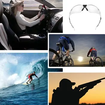 PC-Sikkerhed Briller UV-beskyttelse Motorcykel Beskyttelsesbriller Støv Vind Splash Proof slagstyrke Briller Til Ridning, Cykling Camping 167322
