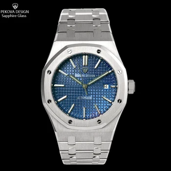 Sapphrie Glas Watch Mænd Luksus Top Brand Automatisk Mekanisk Ur Mode vandtæt Mandlige Ure Mænd AAA Lysende Armbåndsur