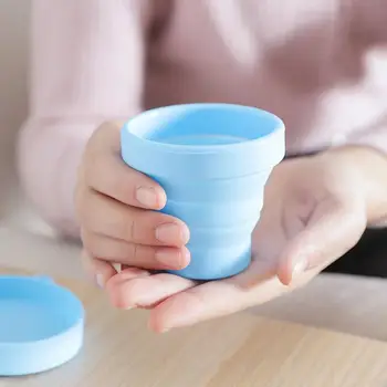 Protable Kop Kaffe Solid Farve Vand Folde Gurgle Cup For Offentlig Rejse Te Glas Kop Af Silikone, Kopper Rejse Drinkware Værktøjer