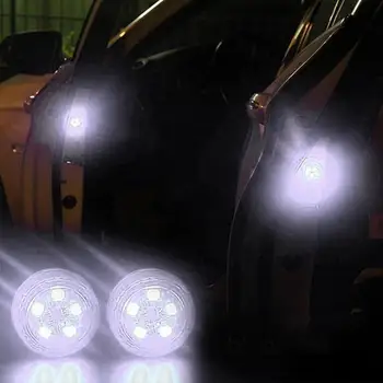 4stk Trådløse LED Bil Dør advarselslampe Magnet Dekorative Indikator Åbnede Sikkert Undgå Nedbrud Strobe Flash Signal Parkering Lys