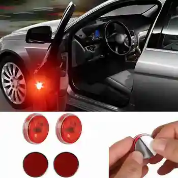 4stk Trådløse LED Bil Dør advarselslampe Magnet Dekorative Indikator Åbnede Sikkert Undgå Nedbrud Strobe Flash Signal Parkering Lys