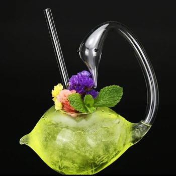 Blyfri Krystal Cocktail Glas Svane Form Vin Glas Øl, Juice Drink Cup